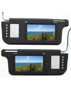 Tview T71SV-BK 7 Inch TFT LED Sun Visor Monitor Pair