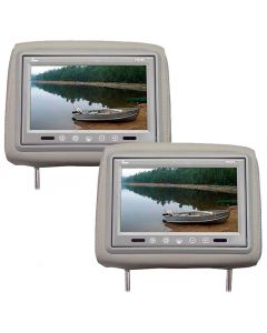 Tview T721PL-TN 7 Inch Universal TFT LCD Headrest Monitor Pair with Touch Buttons