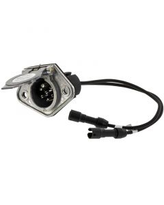 Audiovox Voyager VOSBHC2F Female Two Camera Trailer Cable Bulkhead connector - Main