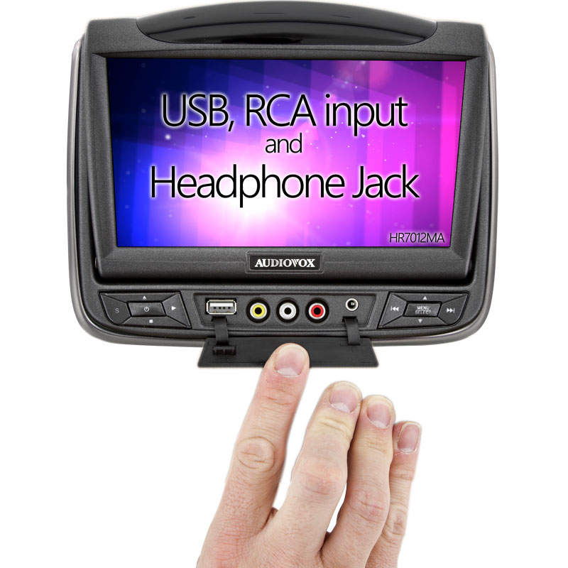 HR7012MA - RCA inputs, Headphone jack, and USB input